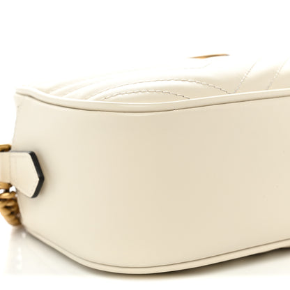 Gucci Calfskin Matelasse Small GG Marmont Chain Shoulder Bag White 9 of 11