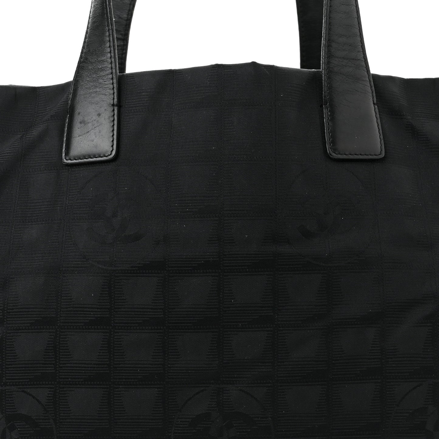 Nylon Large Travel Tote Black