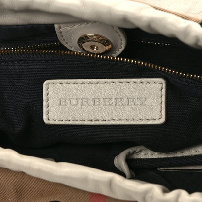 Burberry Derby Calfskin House Check Little Crush White 6 of 15