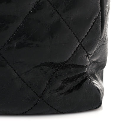 Chanel Glazed Calfskin Quilted Tweed Portobello Tote Black Pink 14 of 15
