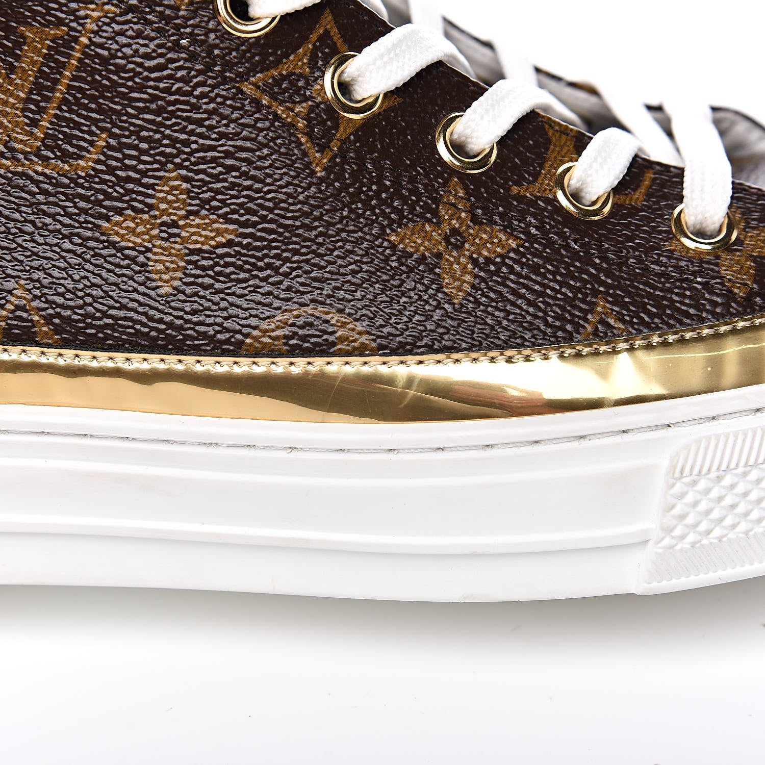 Louis Vuitton Patent Monogram Stellar Sneaker Boots 37 Gold 10 of 11