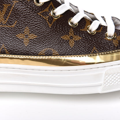 Louis Vuitton Patent Monogram Stellar Sneaker Boots 37 Gold 10 of 11