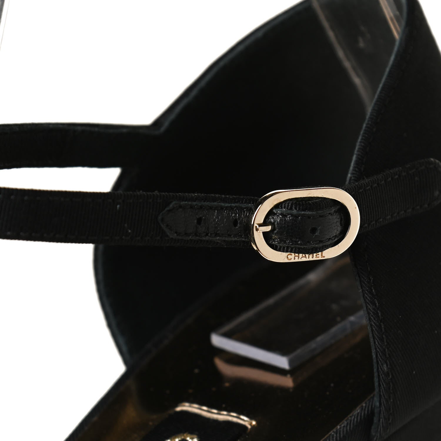 Chanel Mesh Grosgrain Cap Toe CC Flats 37 Black 11 of 12