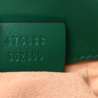 Gucci Calfskin Matelasse Super Mini GG Marmont Shoulder Bag Emerald Green 7 of 11