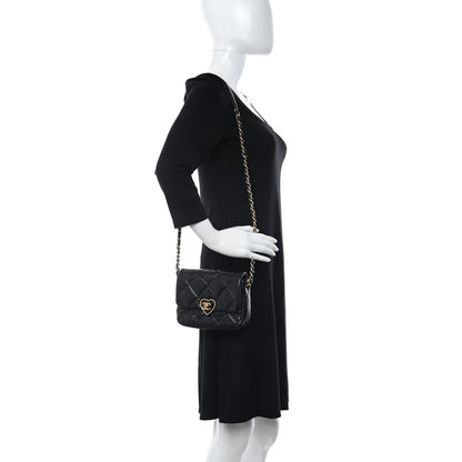 Chanel Lambskin Plexiglass Quilted Coco Love Mini Flap Black 2 of 10