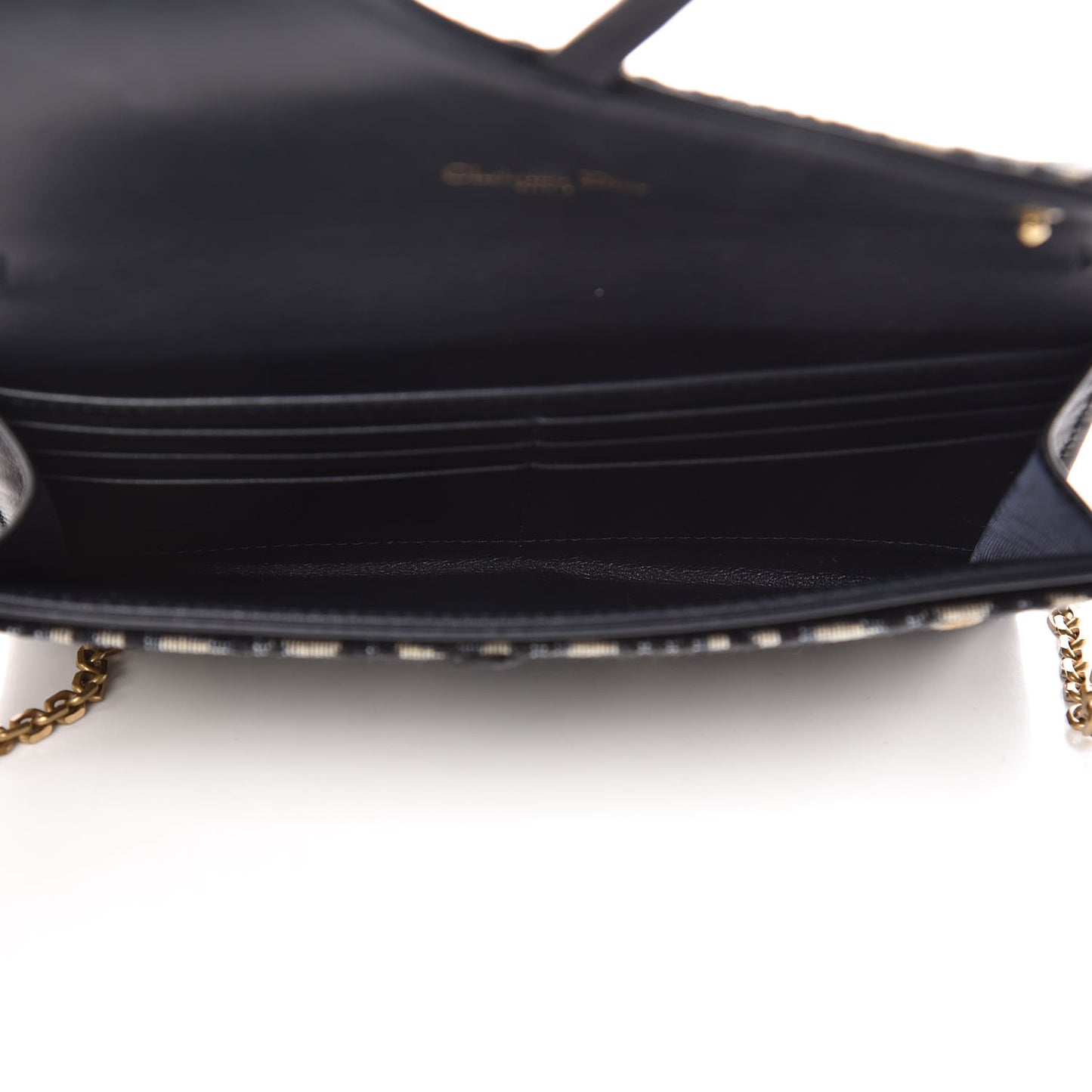 Oblique Saddle Chain Wallet Blue