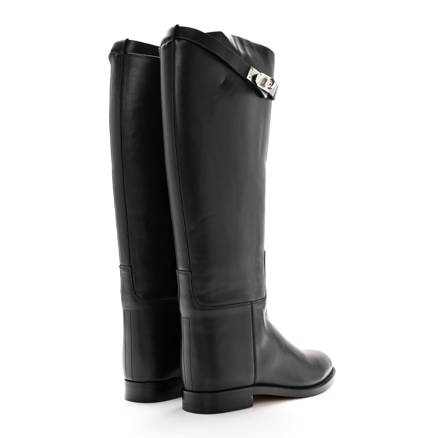 Hermes Box Kelly Jumping Boots 38 Black 4 of 12