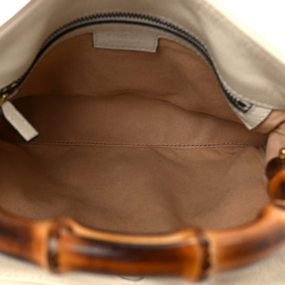 Gucci Softy Wonka Textured Dollar Calfskin Small Diana Shoulder Bag Mystic White Hibiscus Red 5 of 11