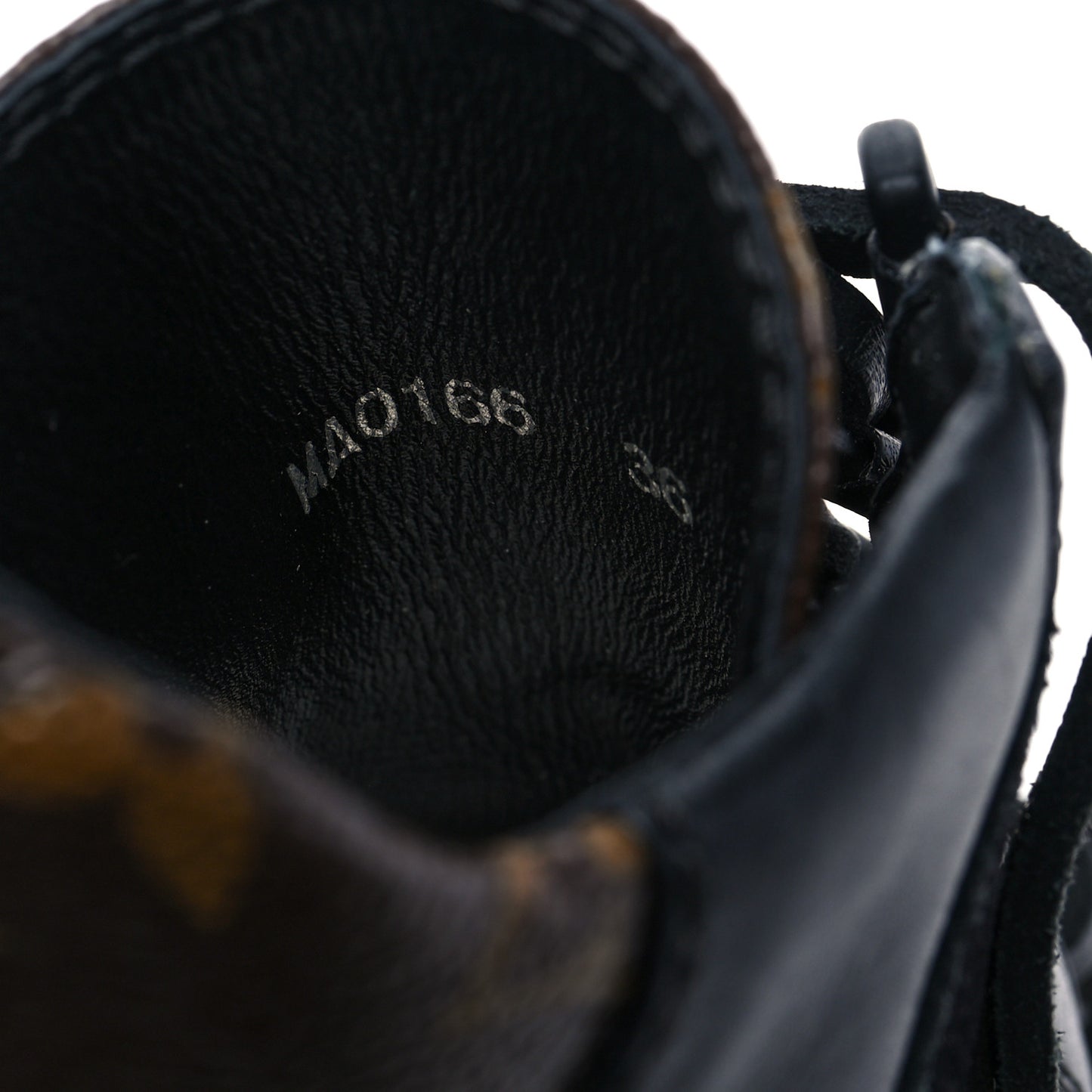 Suede Calfskin Monogram LV Black Heart Laureate Platform Desert Boots 36 Black