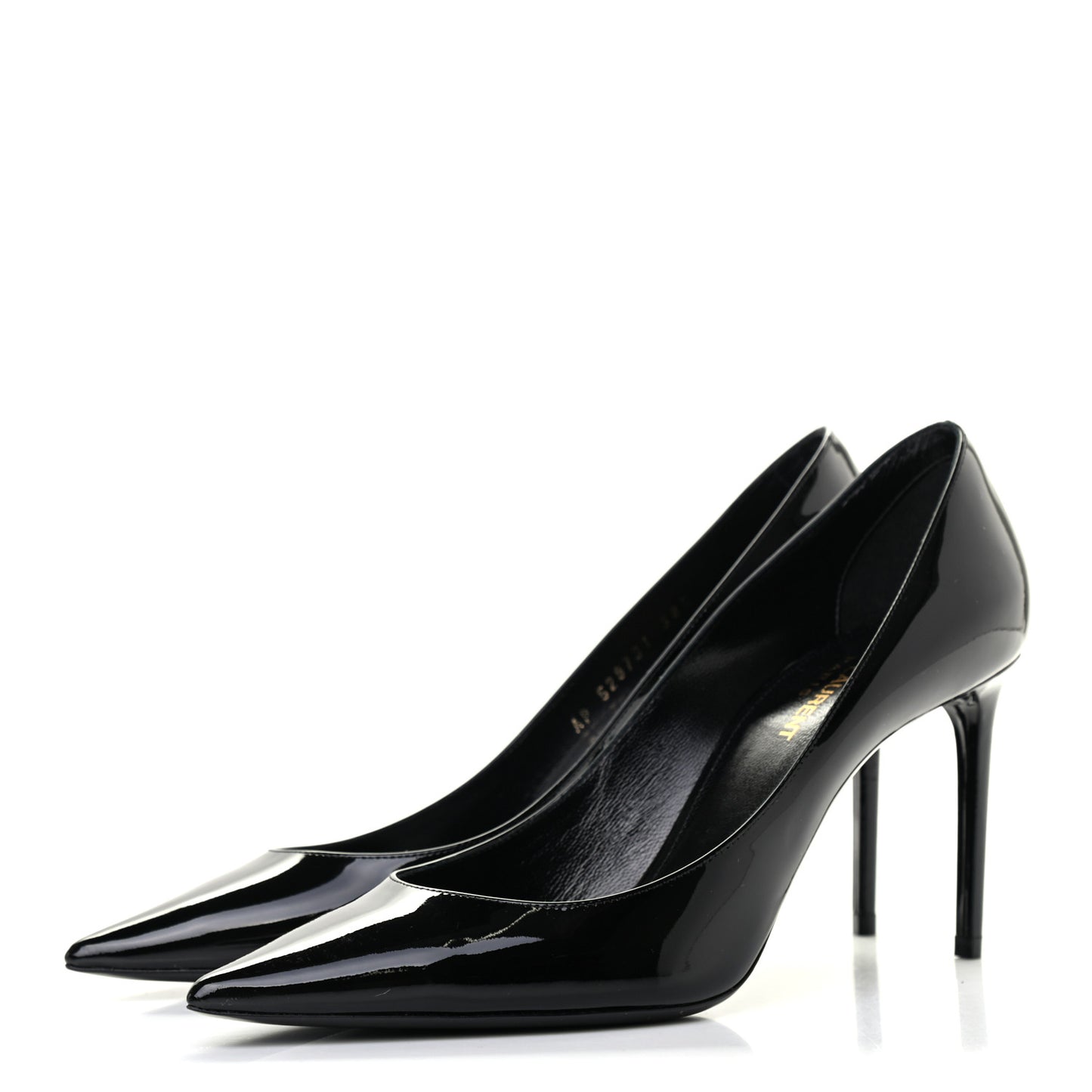 Patent Calfskin Zoe 85 Pumps 38.5 Black