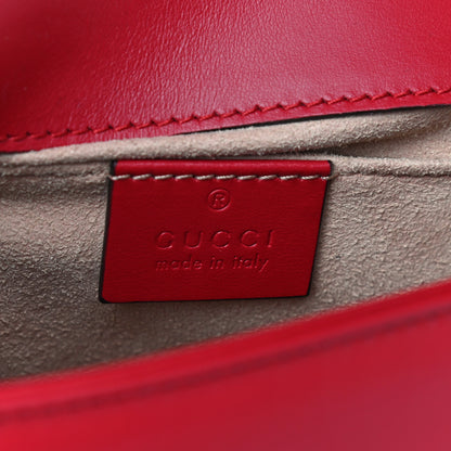 Gucci Calfskin Matelasse Mini GG Marmont Shoulder Bag Hibiscus Red 11 of 25
