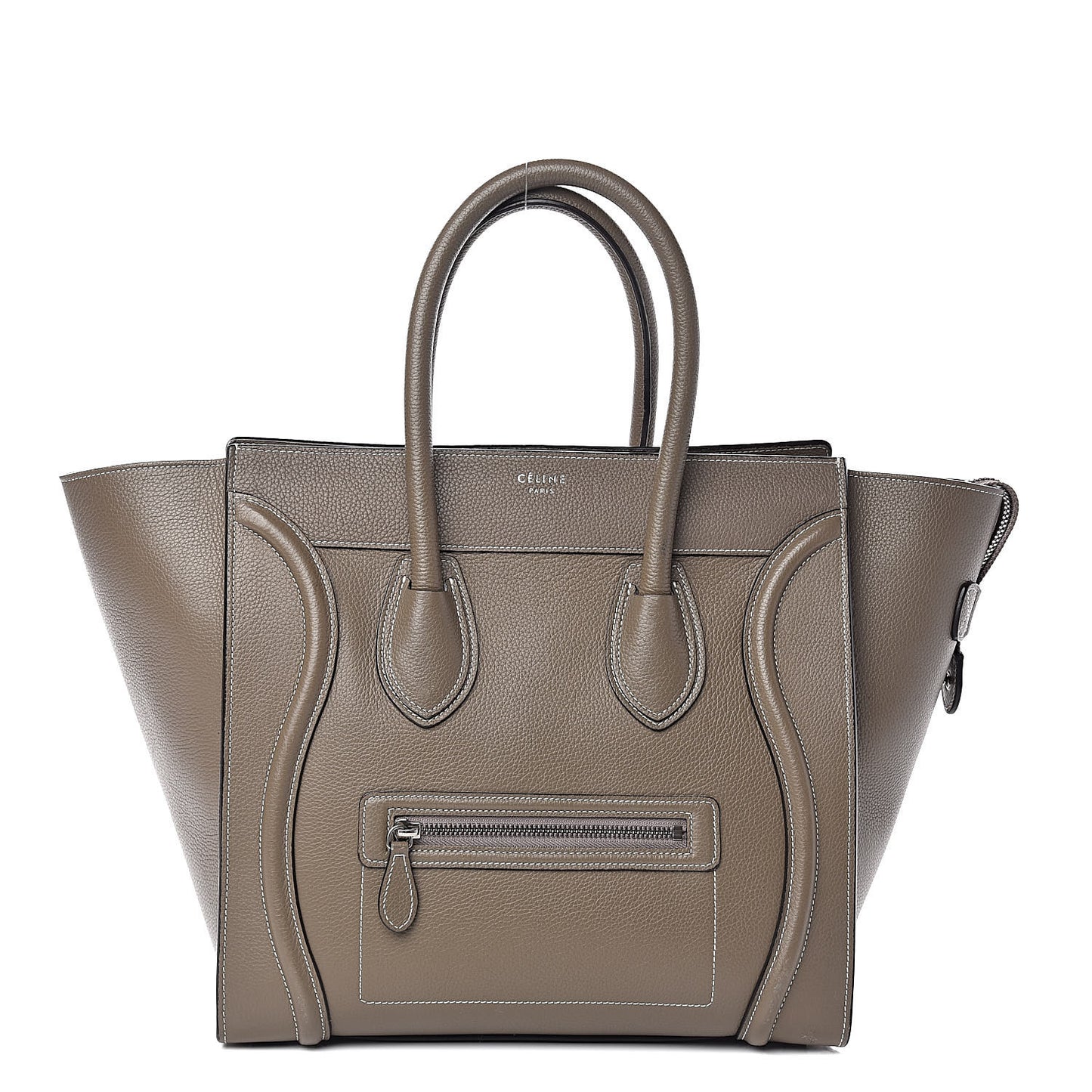 Drummed Calfskin Mini Luggage Souris
