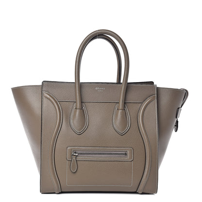 Celine Drummed Calfskin Mini Luggage Souris 2 of 11