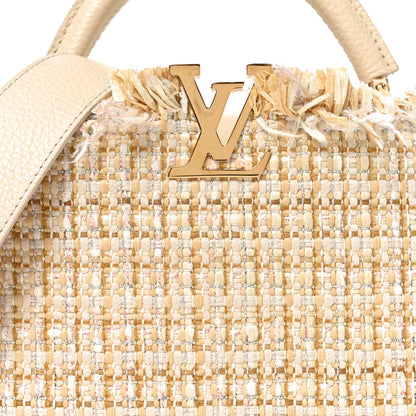 Louis Vuitton Tweed Taurillon Capucines BB Beige 7 of 9