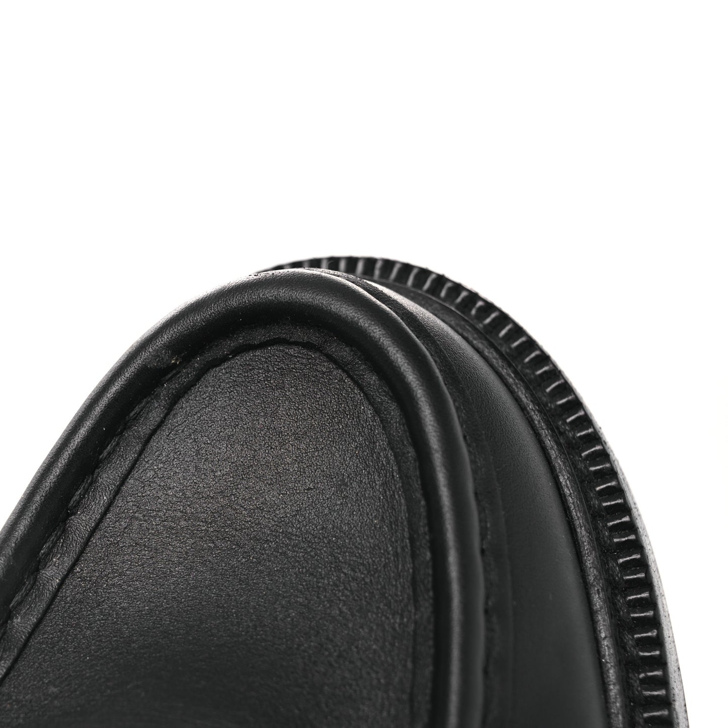 Calfskin Oversized Chain Academy Loafers 39 Black