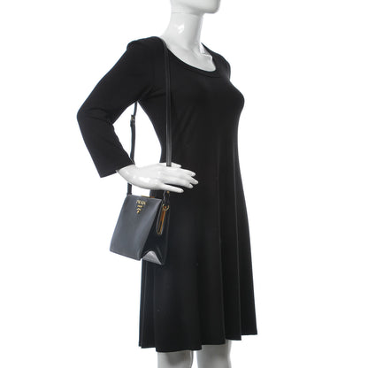 Prada Saffiano City Calf Light Frame Bag Black 2 of 9