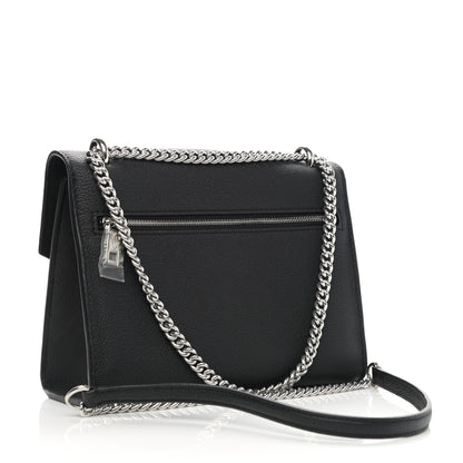 Louis Vuitton Soft Calfskin Mylockme Chain Bag BB Black 2 of 8