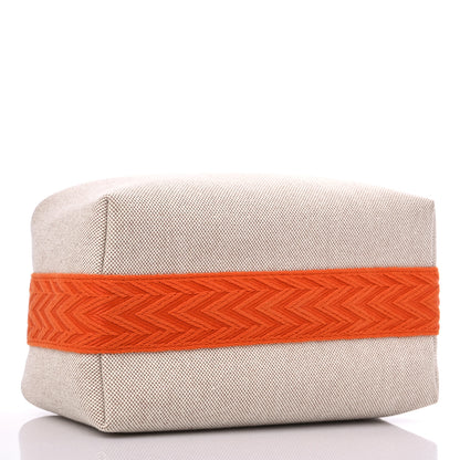 Hermes Canvas Small Bride-A-Brac Pouch Natural Orange 4 of 8