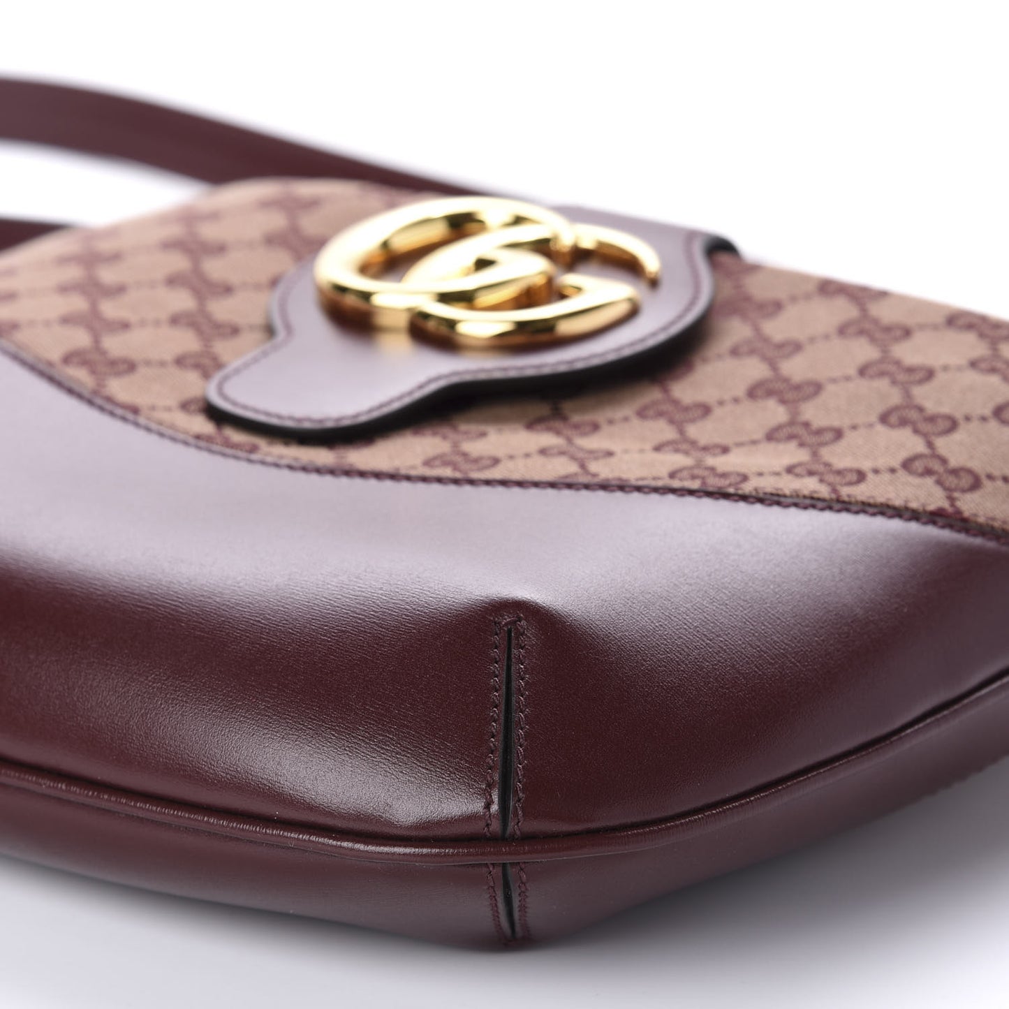 GG Monogram Calfskin Medium Arli Shoulder Bag Sahara Rubino Chardonnay