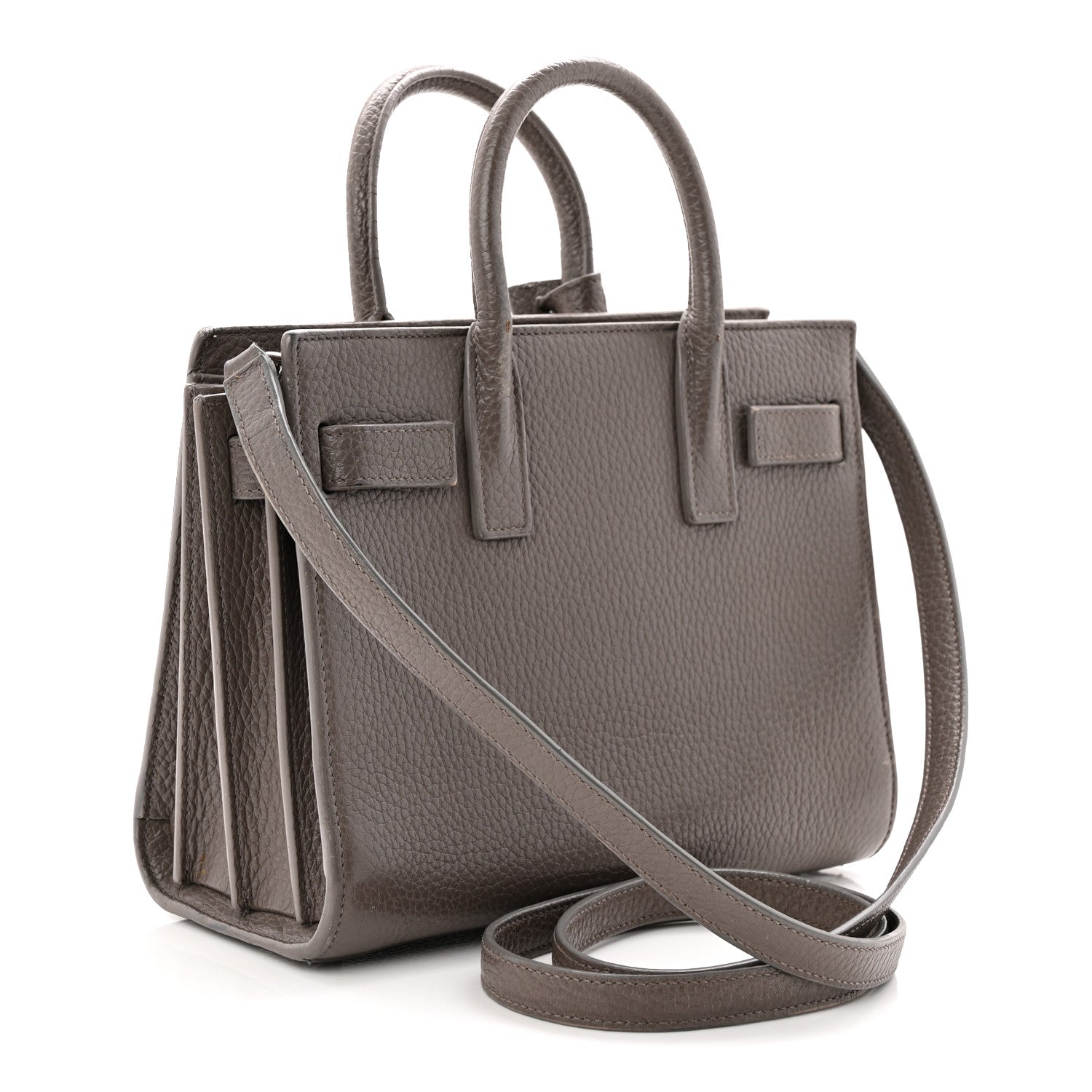 Saint Laurent Grained Calfskin Baby Sac De Jour Fog 1862372
