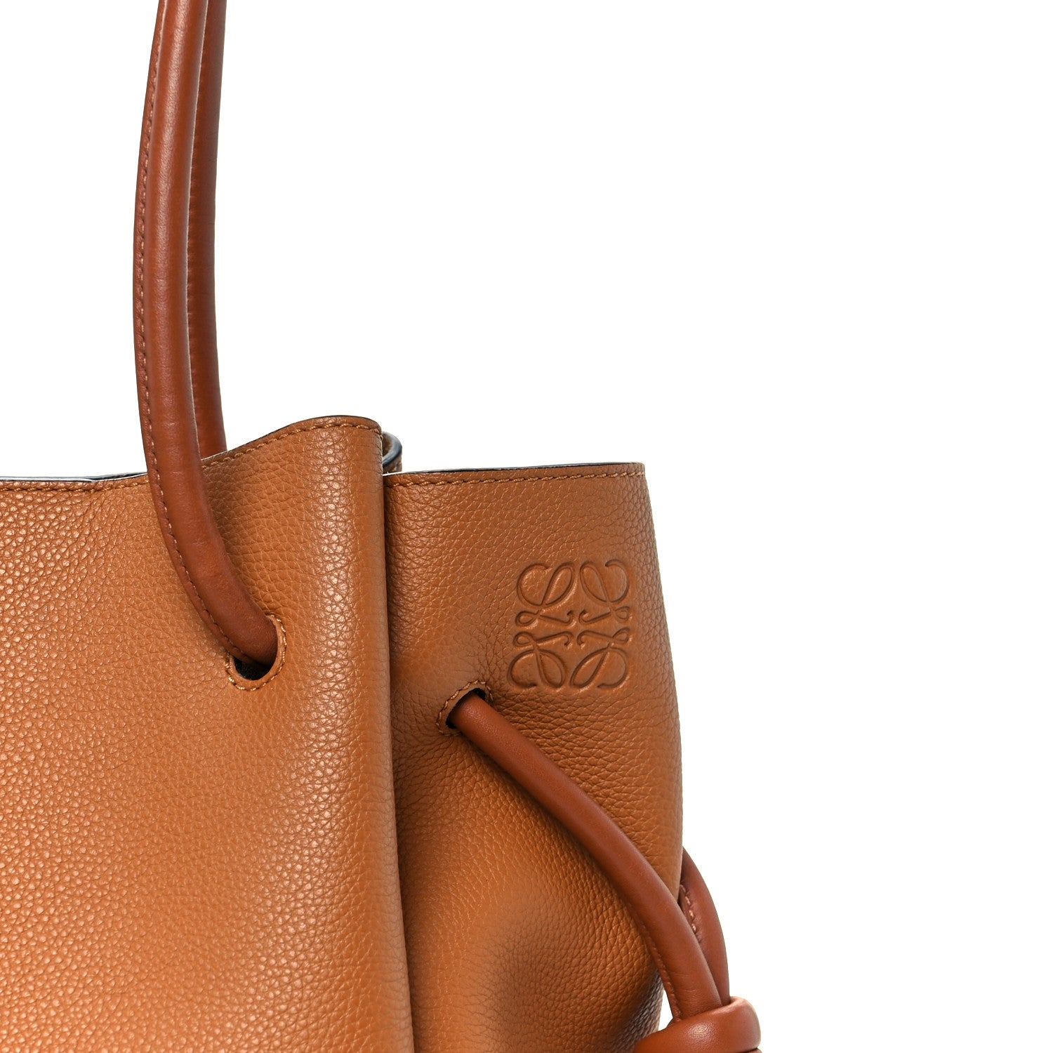 Loewe Calfskin Small Flamenco Knot Bag Caramel 12 of 17