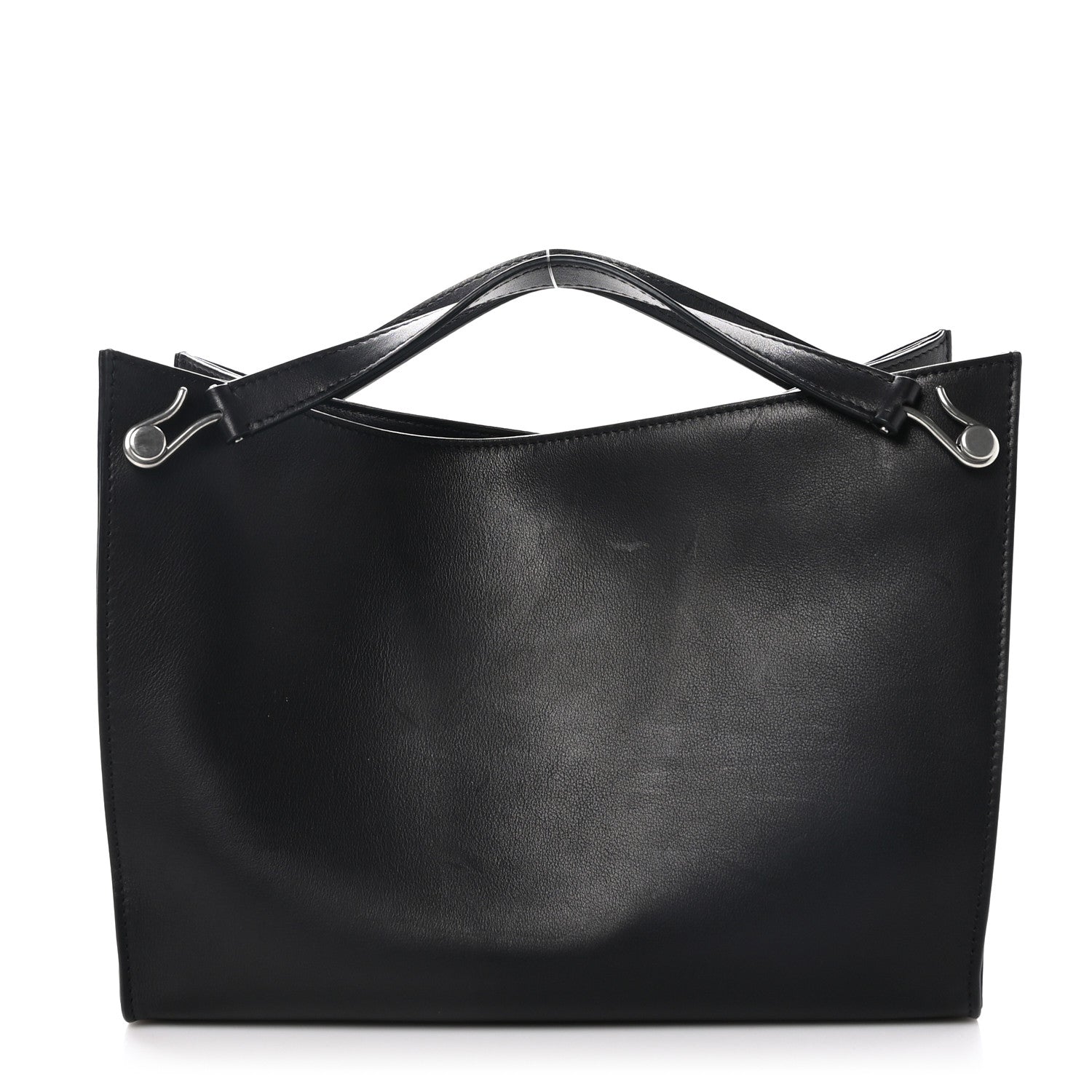 The Row Polished Saddle Calfskin Small Alexia Bag Black 1 of 10