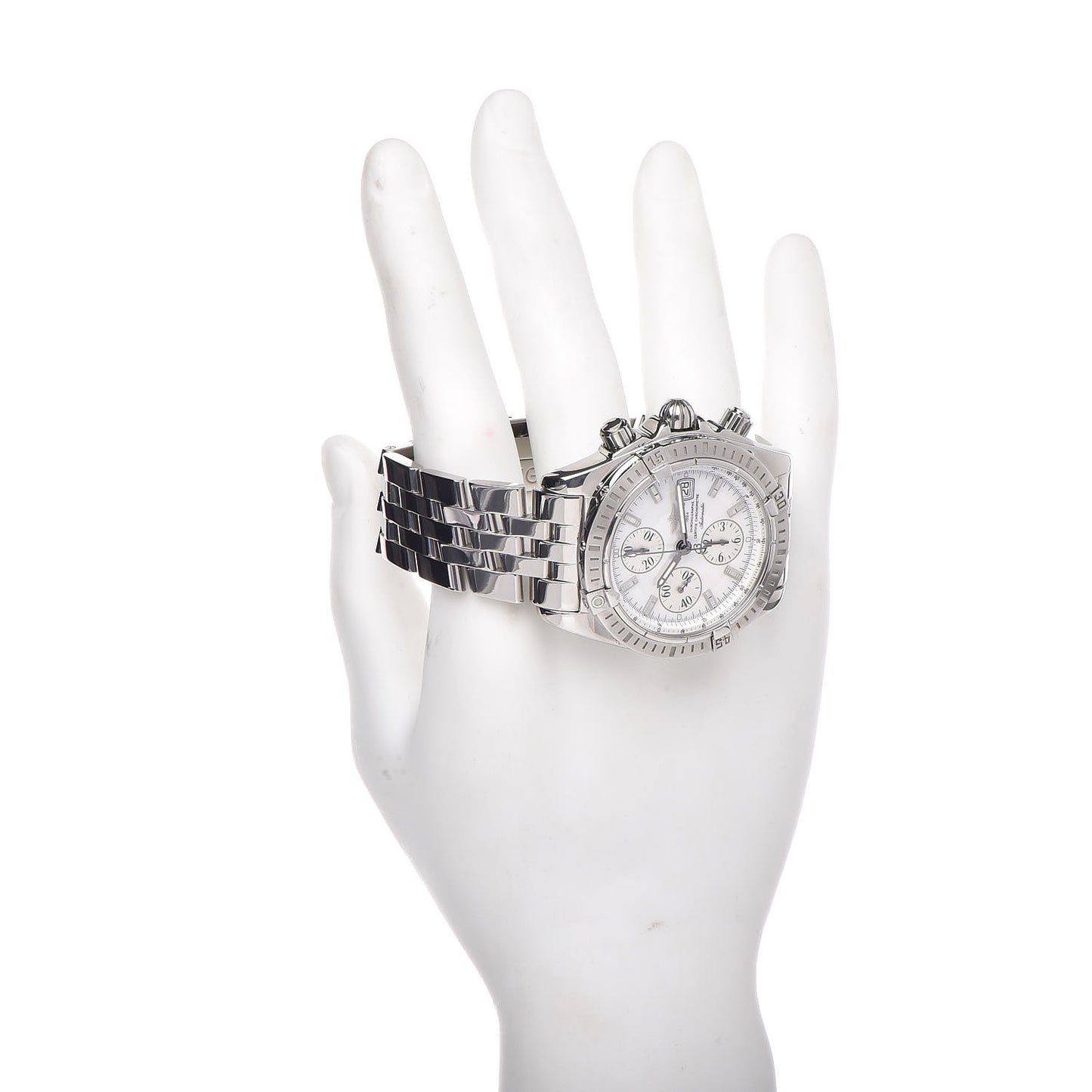 Stainless Steel Mother of Pearl 44mm Chronomat Automatic Watch A13356