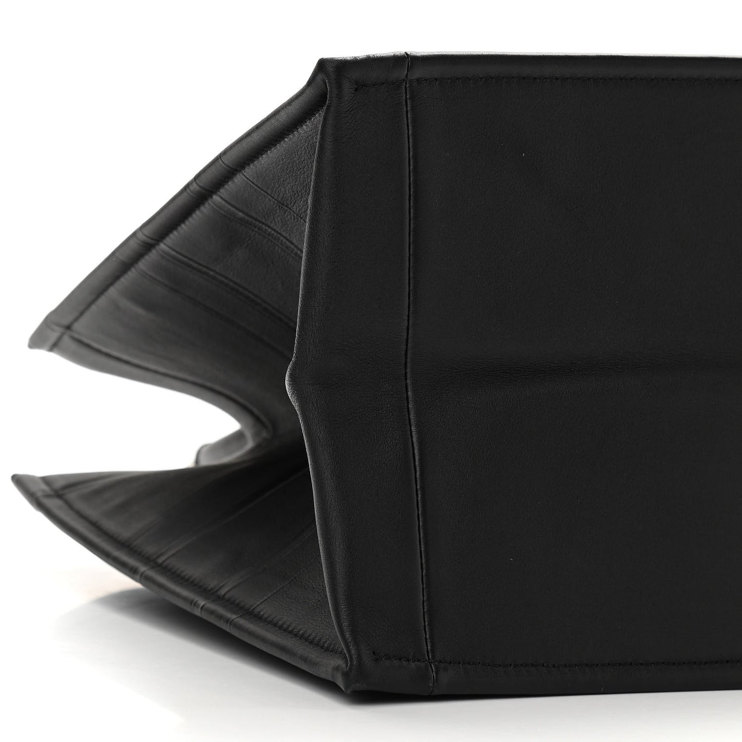 Calfskin Embossed Medium Book Tote Black