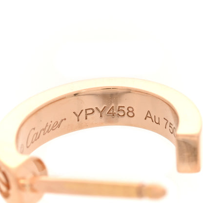 Cartier 18K Pink Gold Small LOVE Hoop Earrings 4 of 5