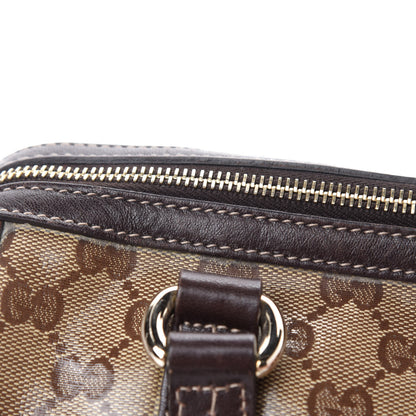 Gucci Crystal Monogram Duchessa Small Boston Bag Brown 9 of 16