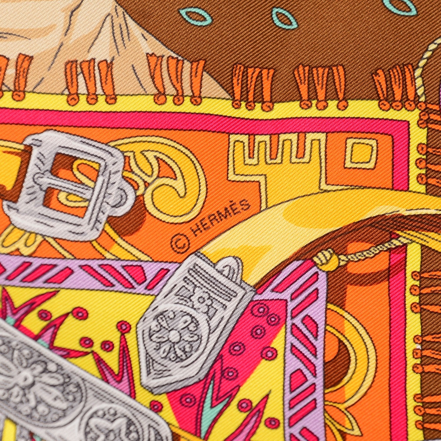 Hermes Silk Cavaliers du Caucase Scarf 90 8 of 8