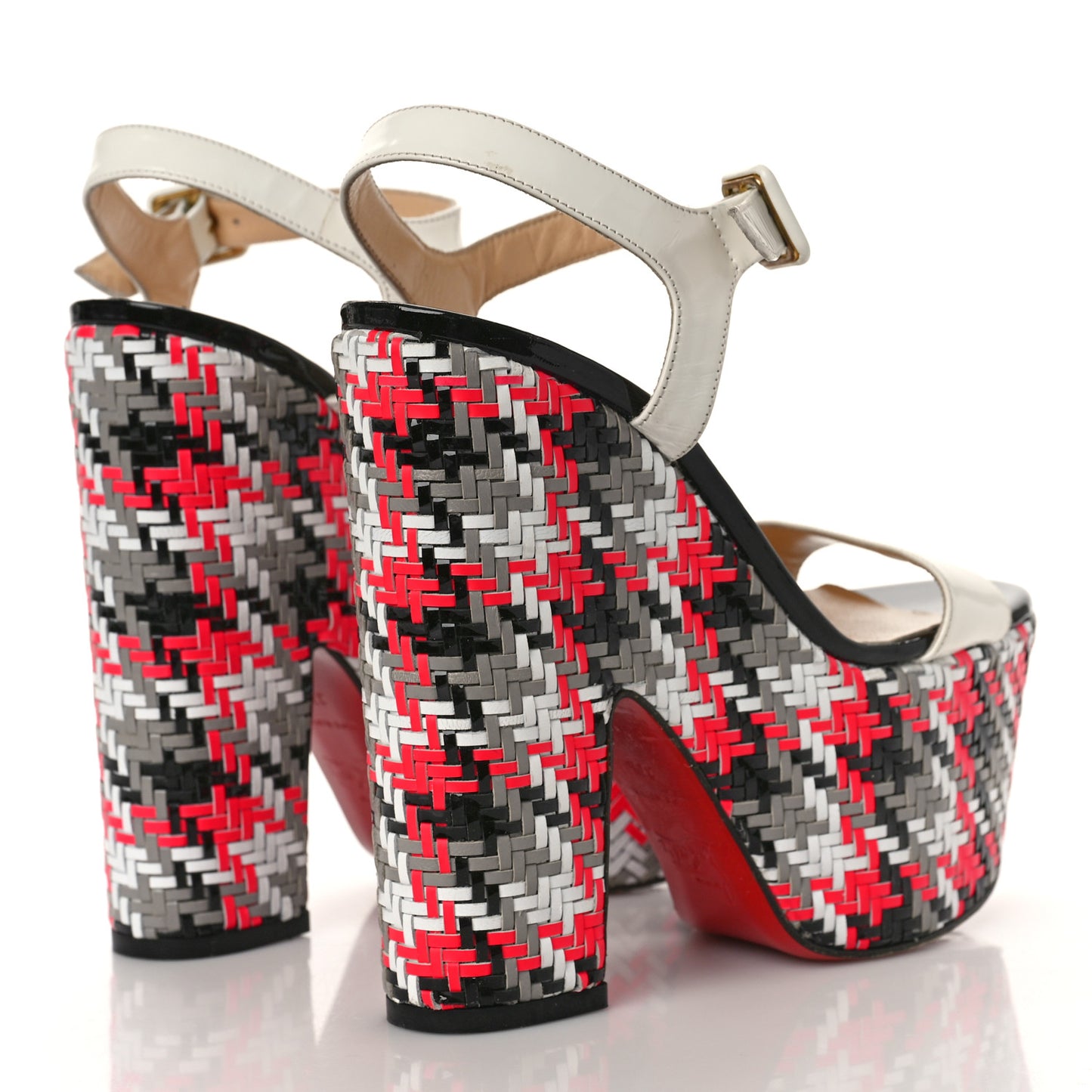Jazz Patent Tresse Belle Tige 160 Platform Sandal 37.5 White Fluo Rose