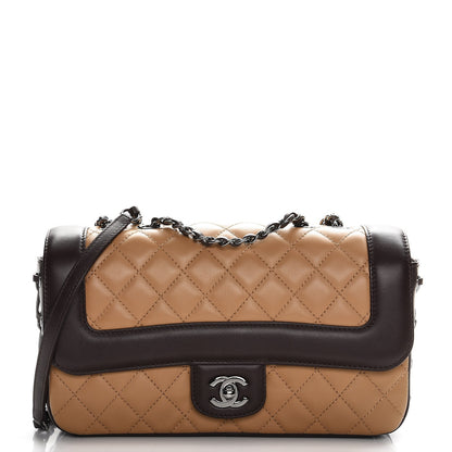 Chanel Calfskin Quilted Medium Coco Corset Flap Brown Beige 1 of 10