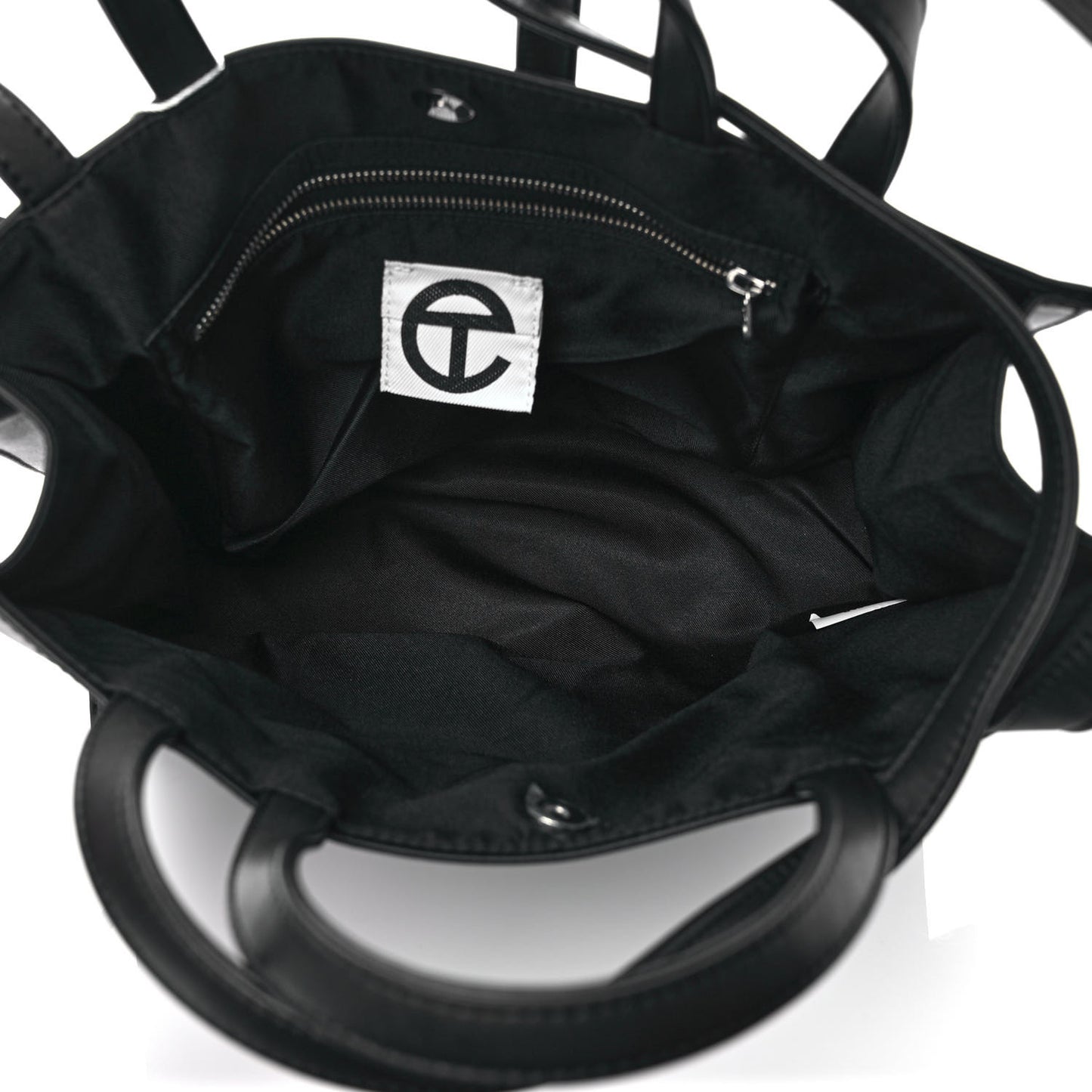 Vegan Leather Medium Shopping Bag Black