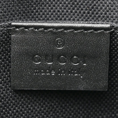 Gucci GG Supreme Monogram Textured Dollar Calfskin Retro Interlocking G Flap Messenger Bag Black 6 of 12