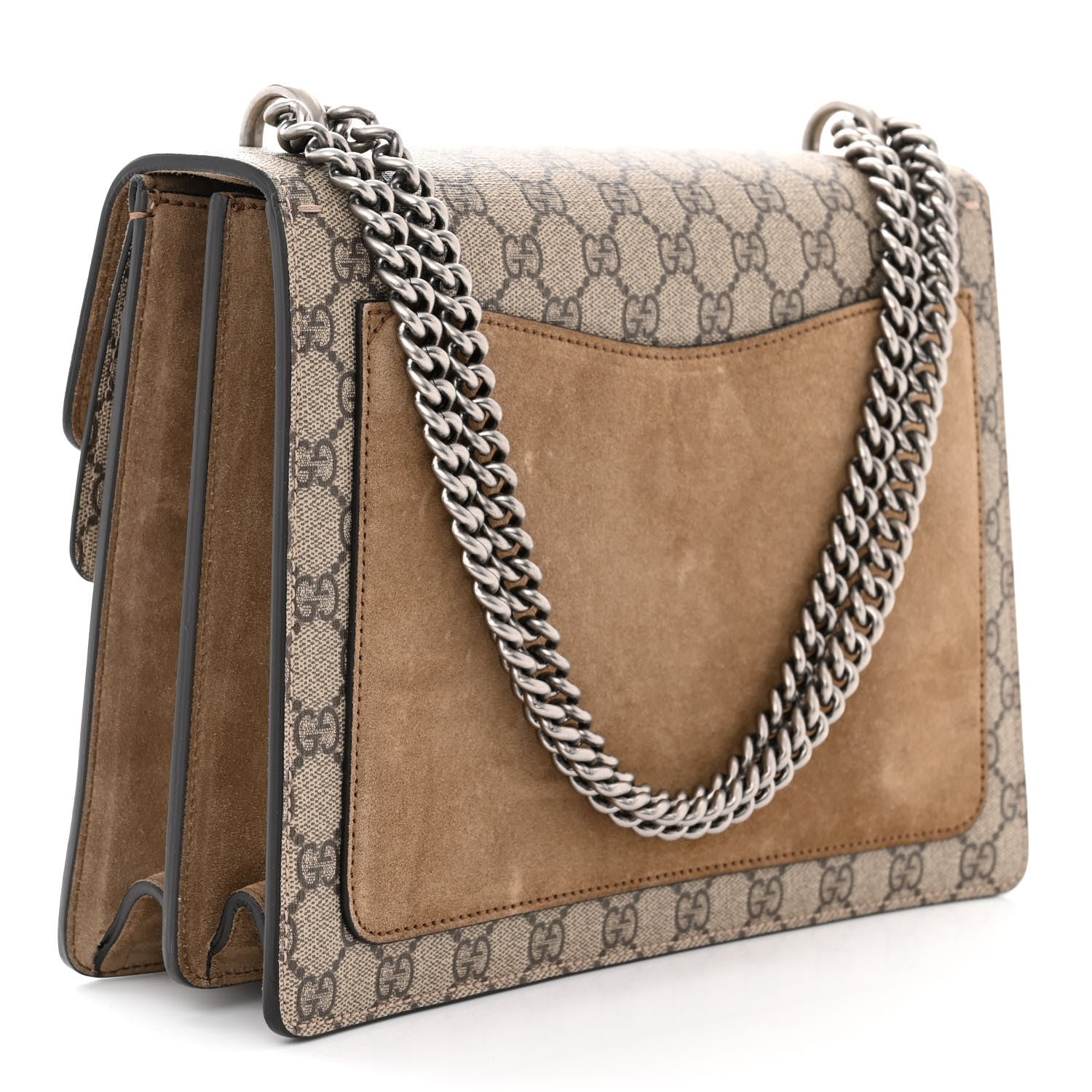 Gucci GG Supreme Monogram Medium Dionysus Shoulder Bag Taupe 3 of 10