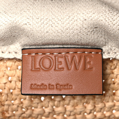 Loewe Calfskin Raffia Anagram Paulas Ibiza Pochette Bag Natural Tan 6 of 10