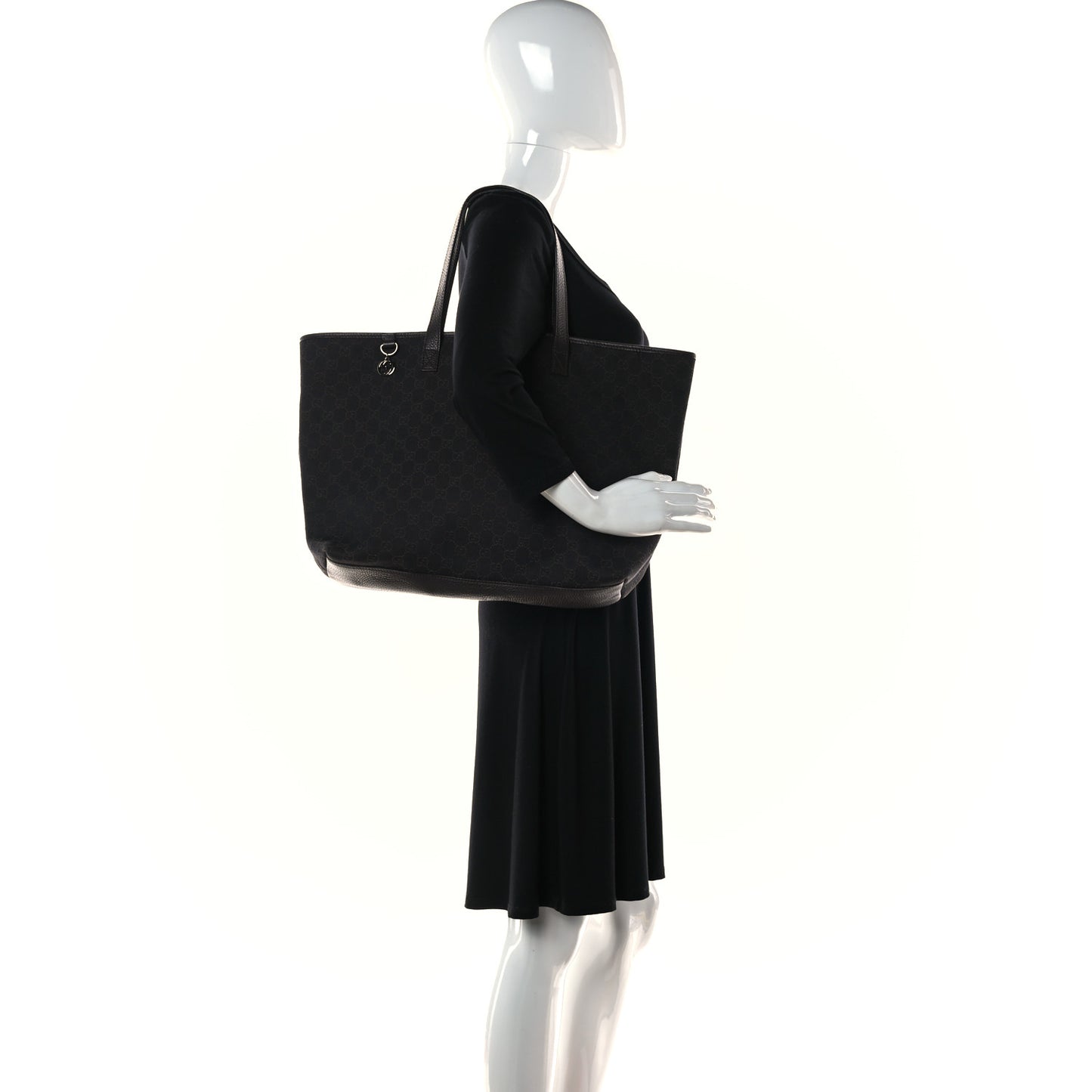 Nylon Monogram Large Tote Dark Brown
