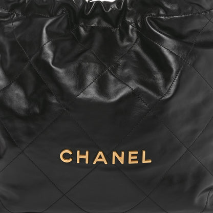 Chanel Shiny Calfskin Quilted Chanel 22 Black 5 of 10
