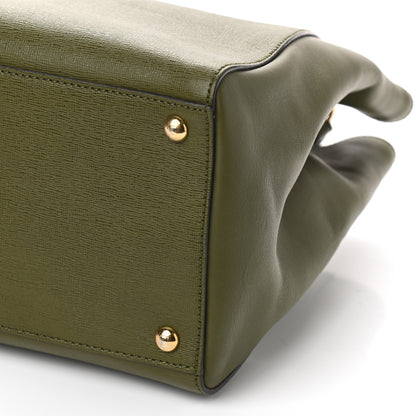 Fendi Vitello Elite Flamingo Regular 2Jours Tote Oliva 9 of 9