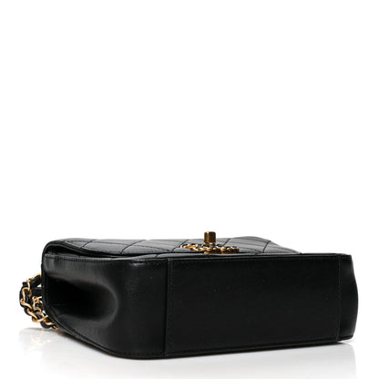 Chanel Lambskin Quilted Small Chain Infinity Top Handle Flap Black 4 of 9