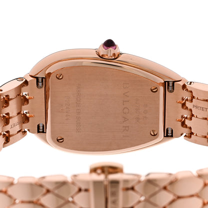 Bulgari 18K Rose Gold Diamond Bezel 33mm Serpenti Seduttori Quartz Watch Black 4 of 5
