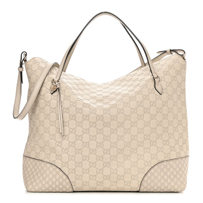 Gucci Guccissima Large Bree Foldover Tote Off White 1 of 14