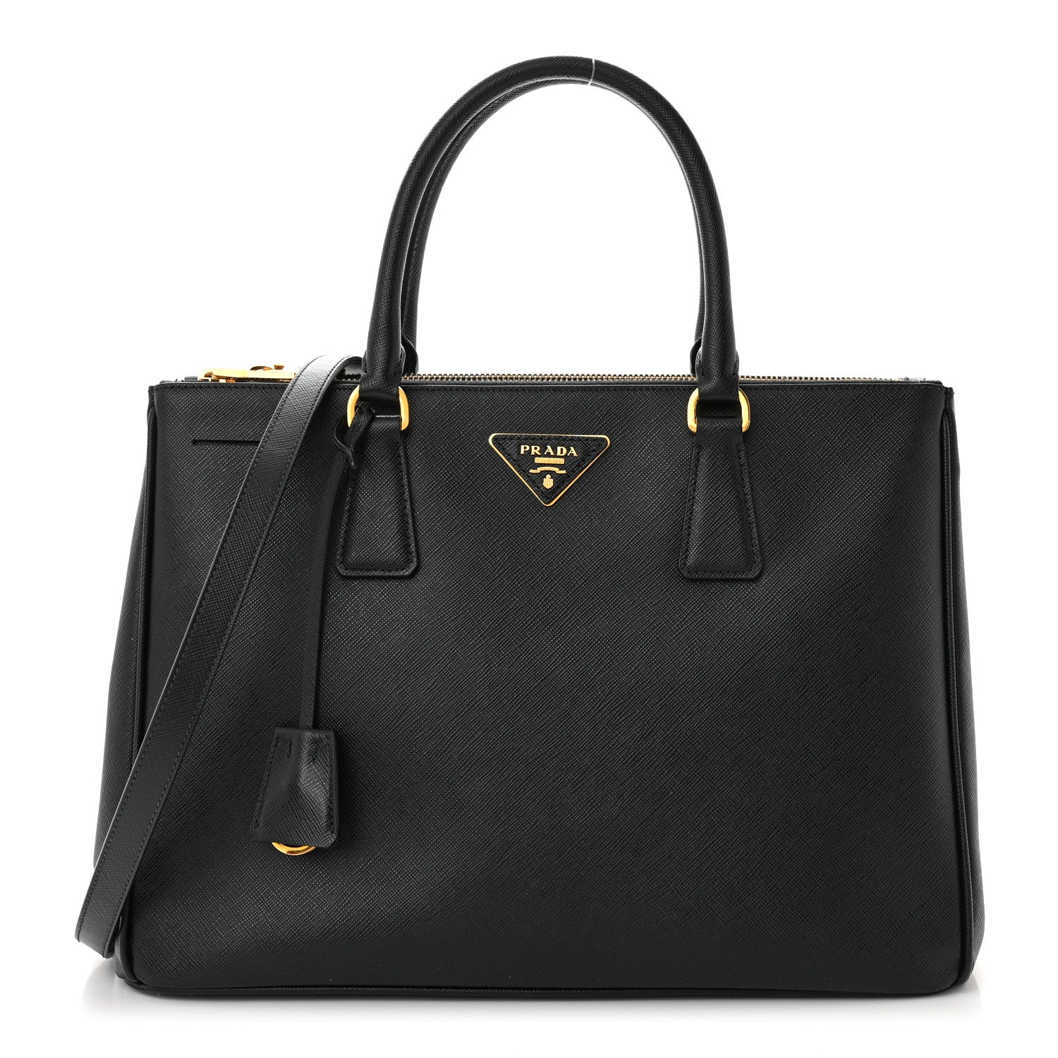 Prada Saffiano Medium Galleria Double Zip Tote Black 1 of 15
