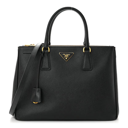 Prada Saffiano Medium Galleria Double Zip Tote Black 1 of 15