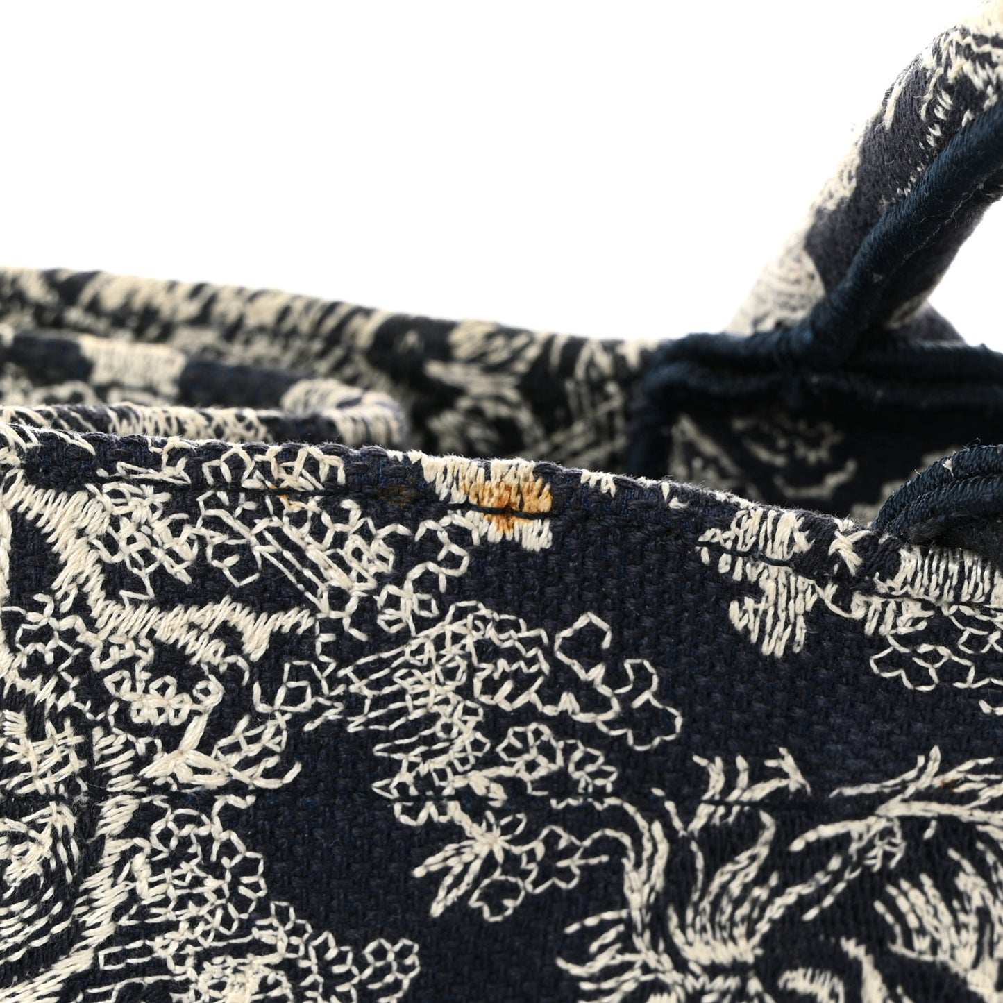 Canvas Embroidered Large Dioriviera Toile De Jouy Reverse Book Tote Blue