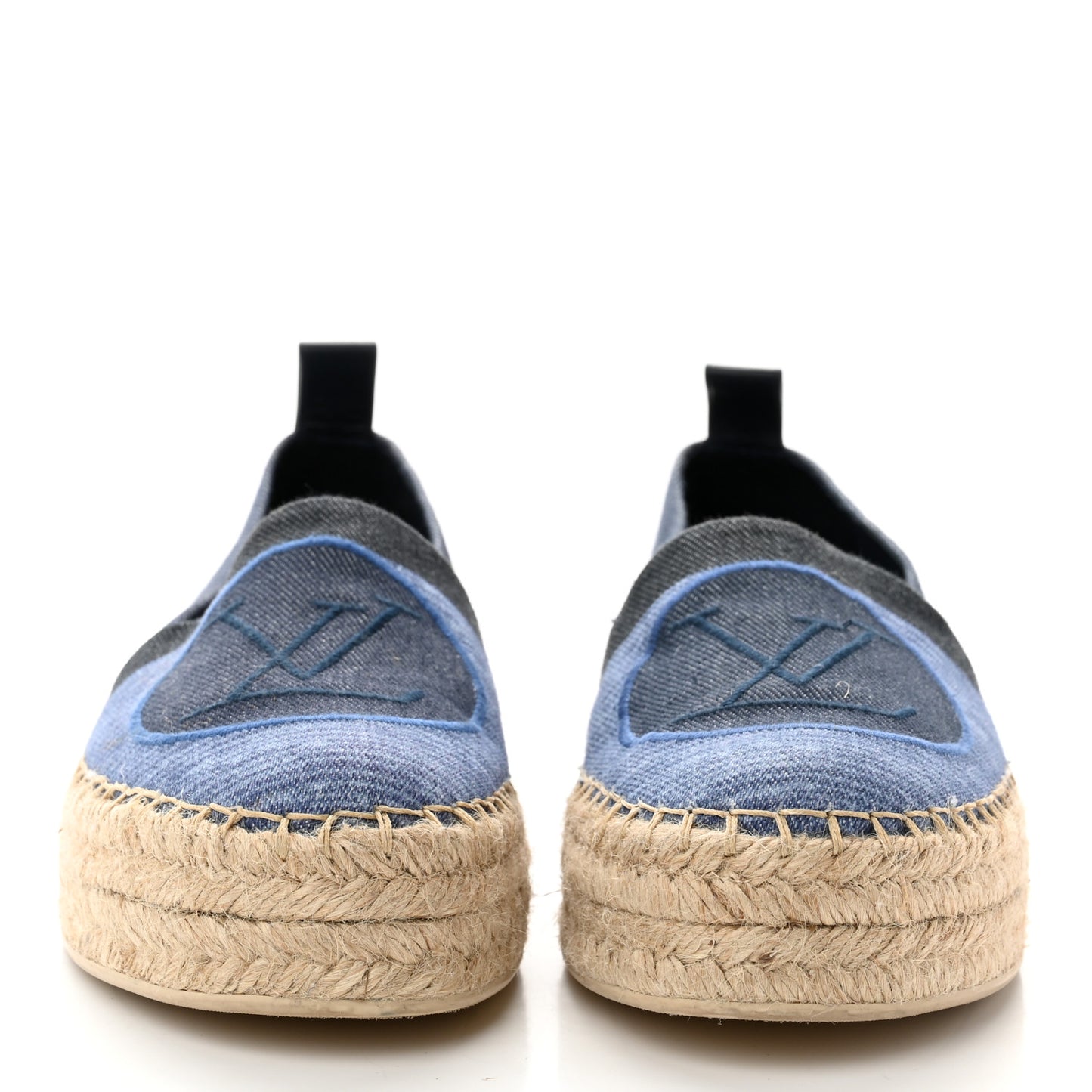 Canvas Postcard Espadrille Flats 38 Blue