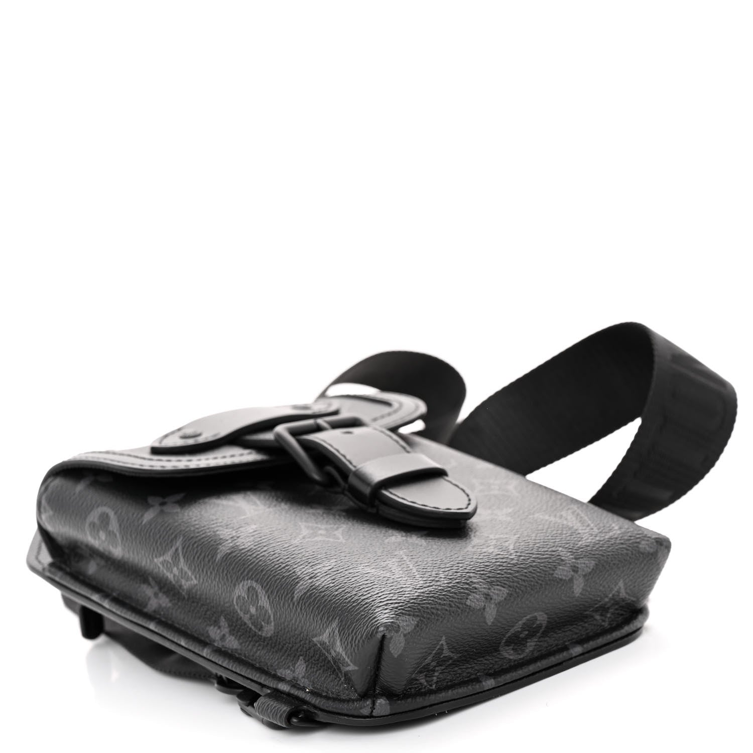 Louis Vuitton Monogram Eclipse Saumur Slingbag Black 4 of 9