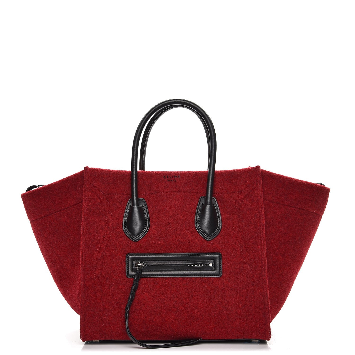 Celine Felt Medium Phantom Luggage Red 1 of 6
