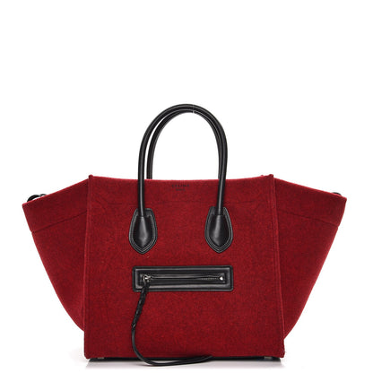 Celine Felt Medium Phantom Luggage Red 1 of 6